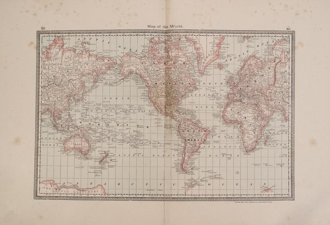 1886 Rand McNally World Map -- Map of the World (1 of 1)