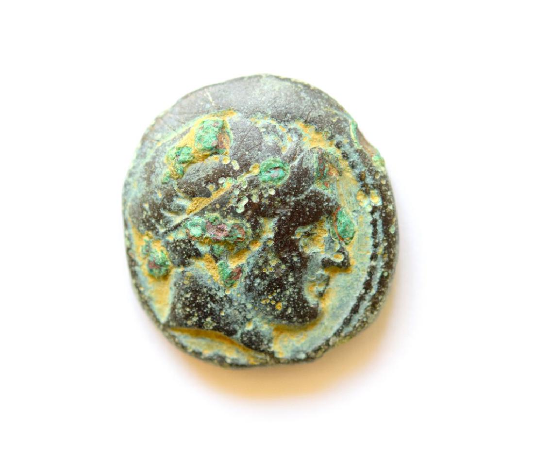300-200 BC Greek AE20 Coin VF Aeolis Amazon Kyme Cyme (1 of 2)