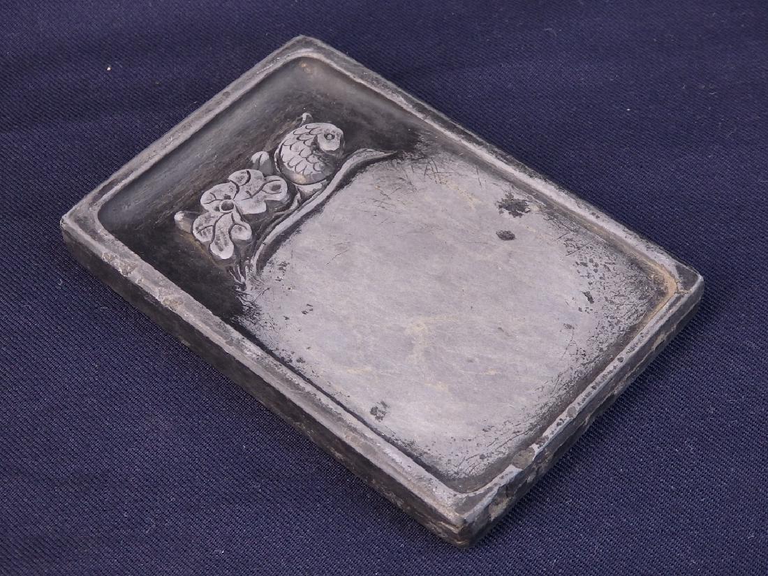 Antique ink stone pad with fish carvings (1 of 10)