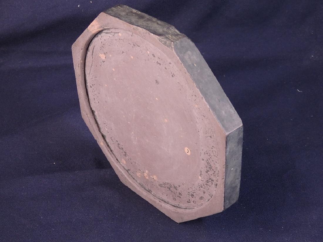 Antique large octagon ink stone pad (1 of 10)