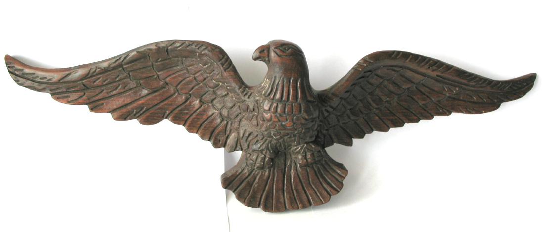 Vintage eagle carving with spread wings (1 of 3)