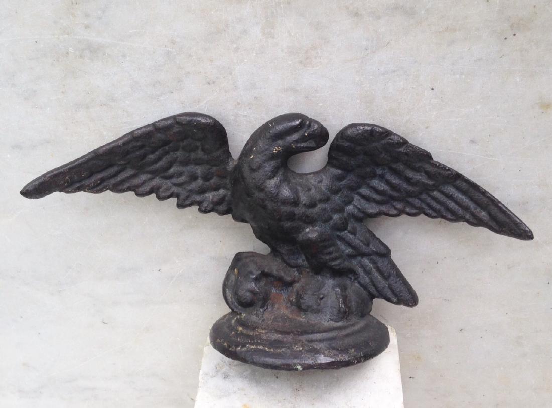 19thc cast iron eagle doorstop in old black (1 of 5)