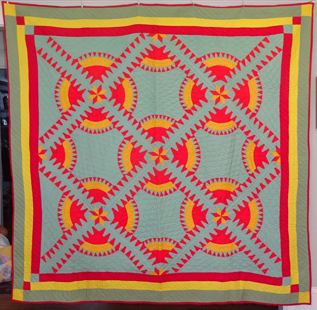 Vintage New York Beauty Quilt / aka Rocky Road (1 of 8)