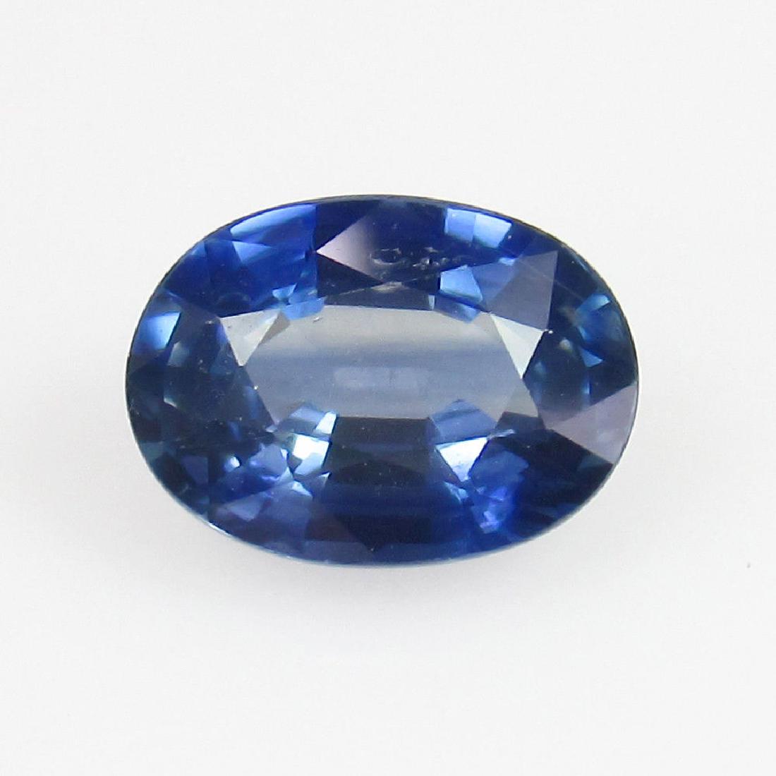 1.23 Ct Natural Ceylon Blue Sapphire Oval Cut (1 of 2)