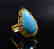 18k turquoise/ruby ring Flint Cai
