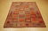Panel Tile Design Caucasian Soumak Kilim Rug 4.4x6