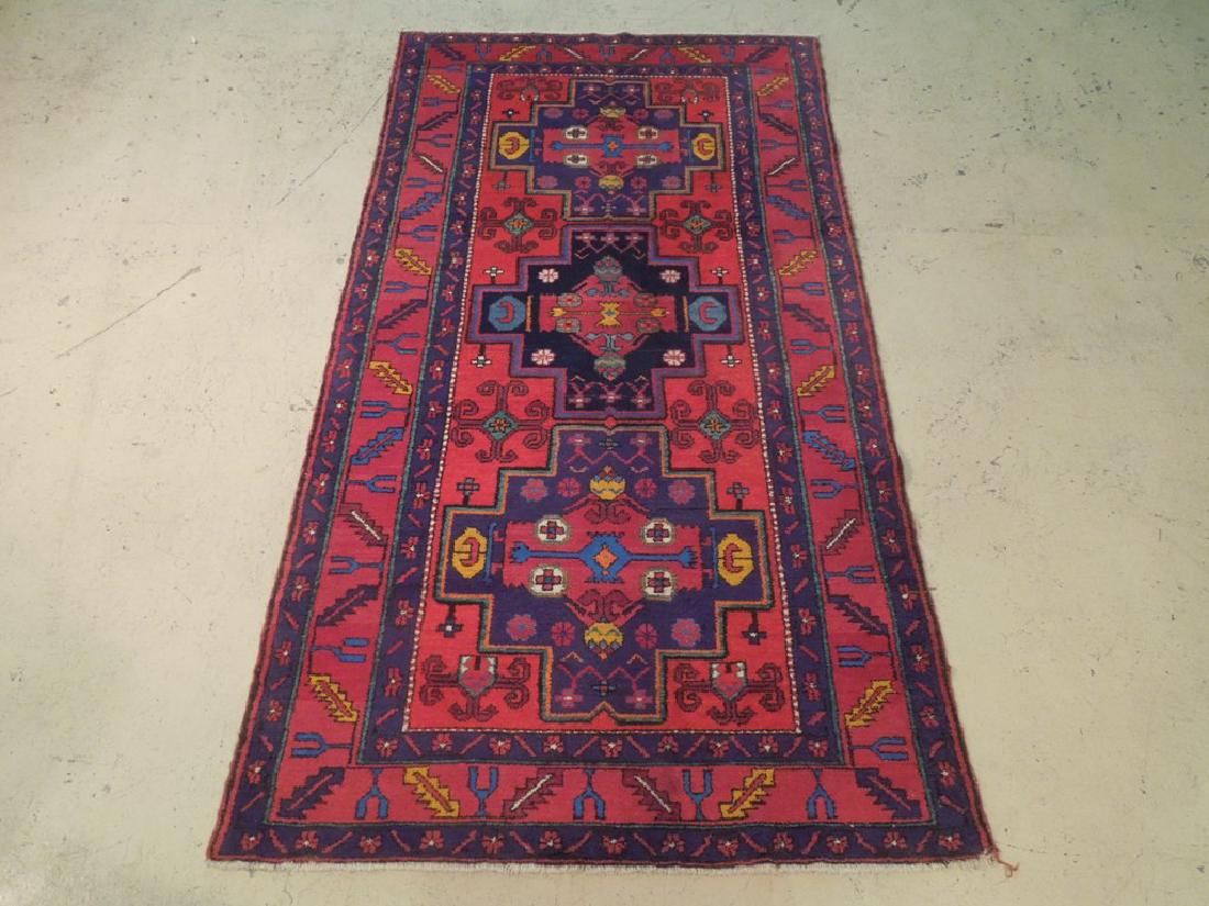 Rug Kazak Splendid Handmade hand-spun wool Rug 4x7.6 (1 of 6)