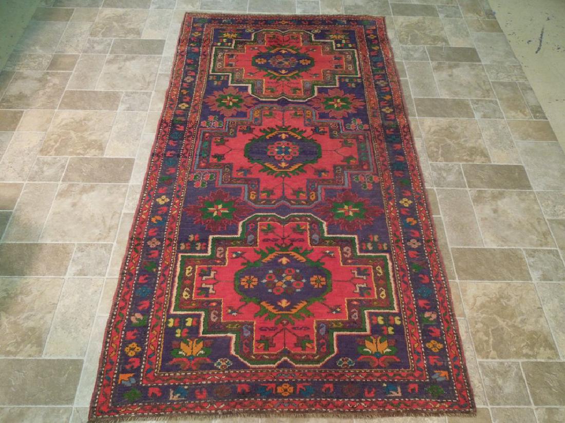 Kazak Runner Handmade Wool Rug 4.2.x 7.6 (1 of 6)