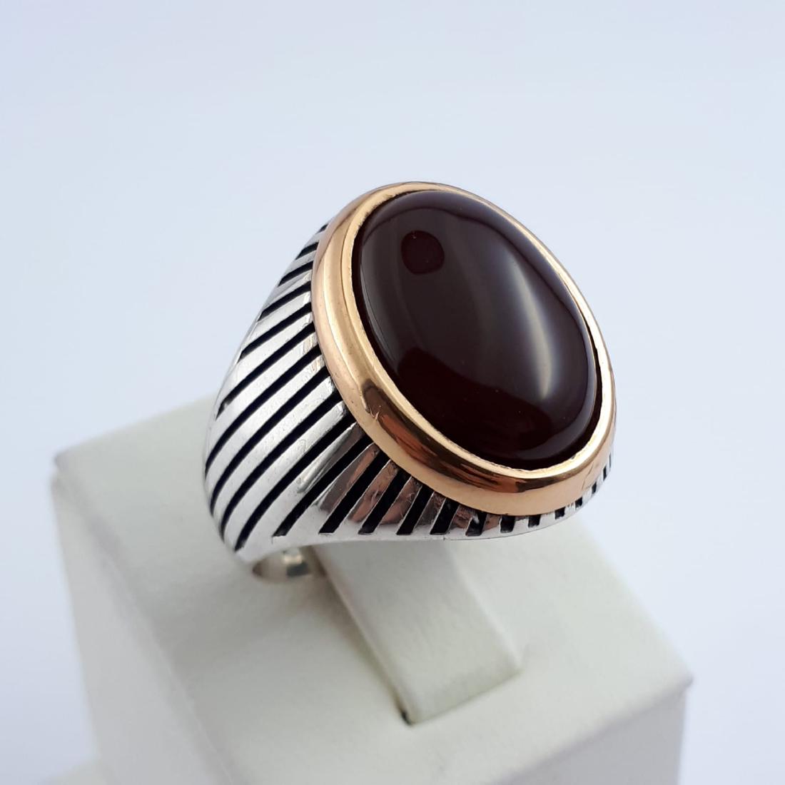 Men's Ring With Onyx, 925 silver (1 of 6)