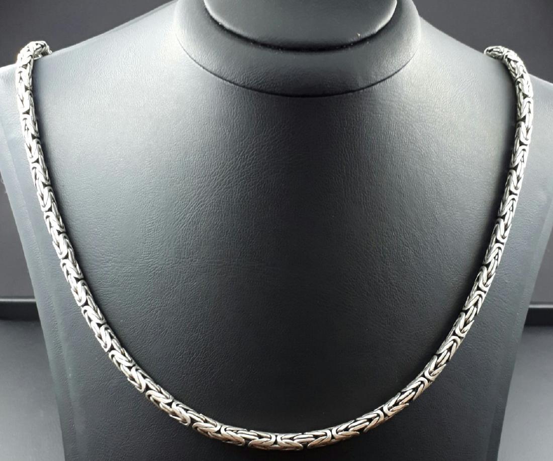 925 Silver 60 cm King's ( Byzantine) Chain (1 of 5)