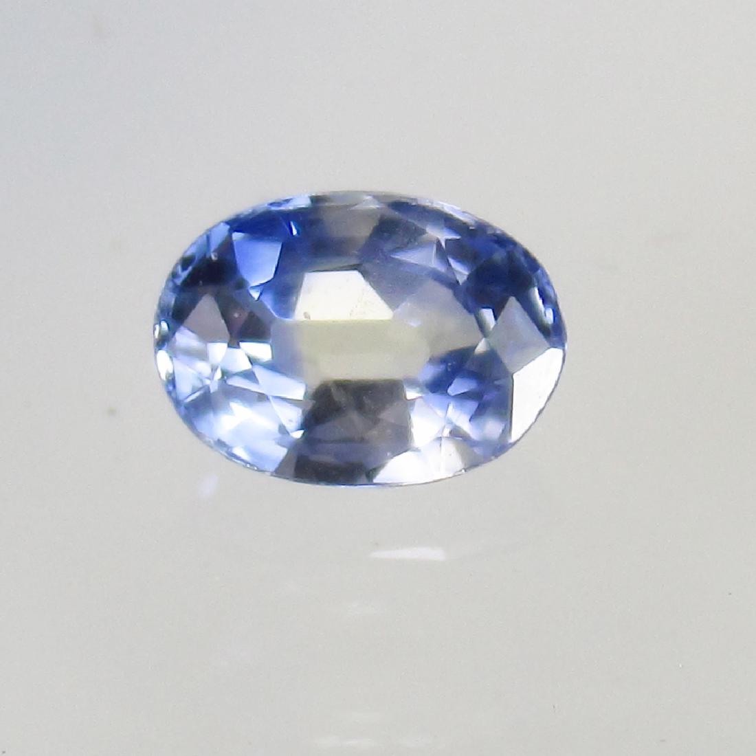 0.61 Ct Genuine Ceylon Light Blue Sapphire Oval cut (1 of 3)
