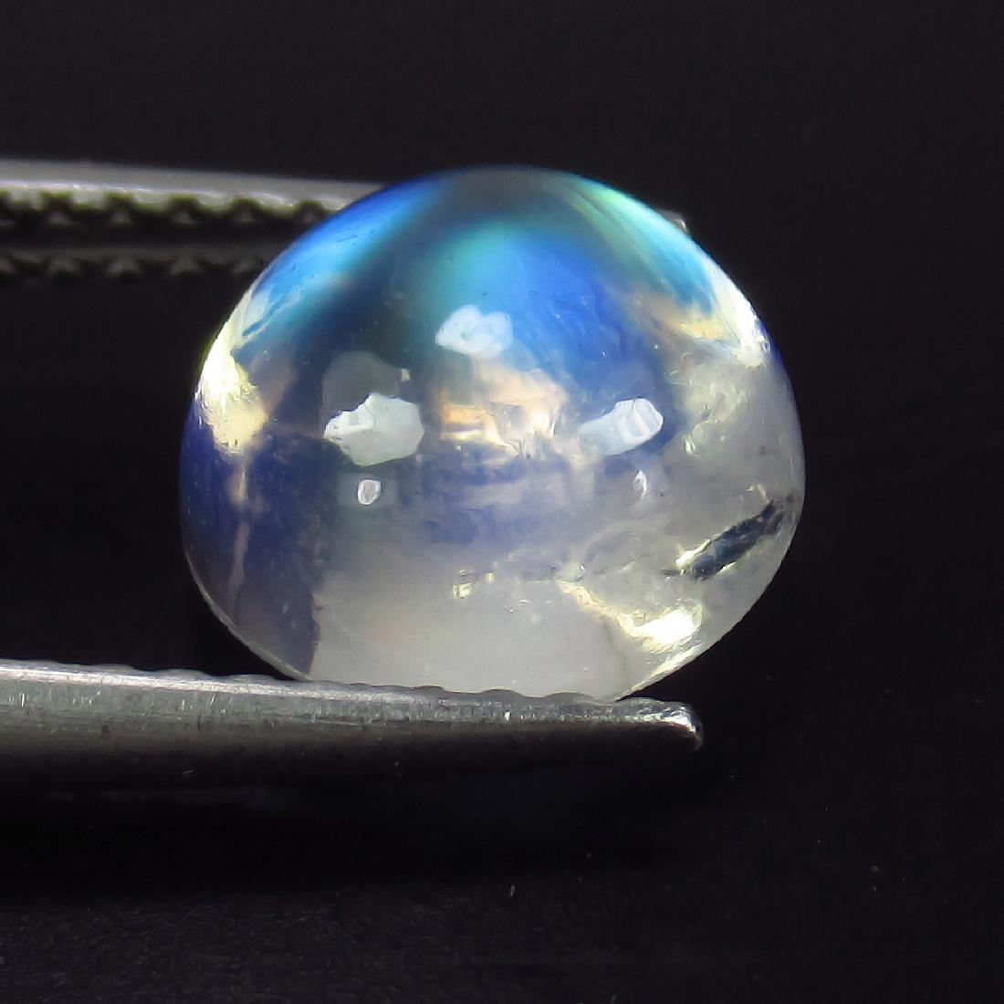 2.00 Ct Genuine Blue Moonstone Round Cabochon Blue Tint: Item: 2.00 Ct Genuine Blue Moonstone Round Cabochon Blue Tint Stone Clarity: Transparent Gemstones: Moonstone Carat Weights: 2.00 Size/Dimensions: 8.10 x 8.10 x 4.20 mm Blue Tint / Round Cabochon / Or