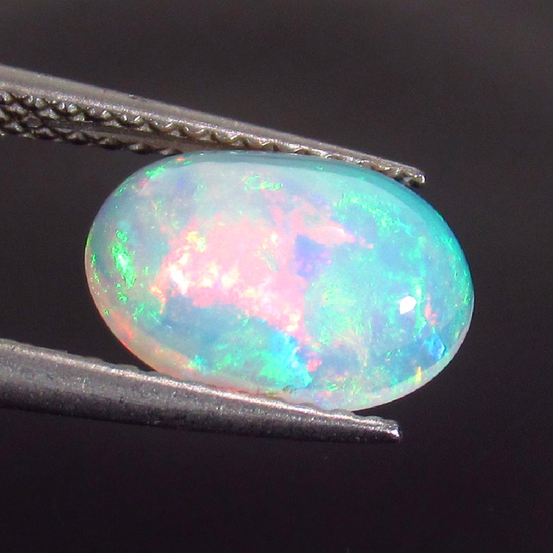 1.28 Ct Genuine Ethiopian Multi-Color Fire White Opal (1 of 4)