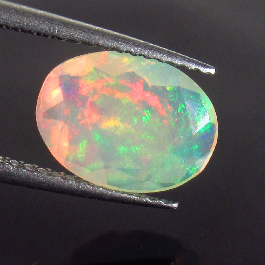 1.75 Ct Genuine Ethiopian Multi-Color Fire Faceted Opal (1 of 2)