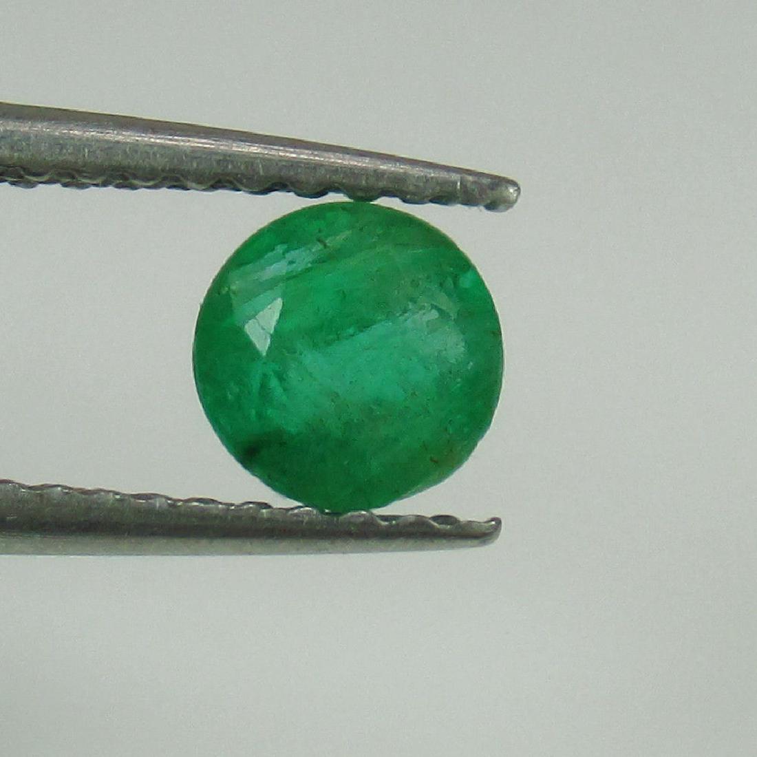 0.62 Ct Genuine Loose Zambian Emerald 5 mm Round cut (1 of 2)