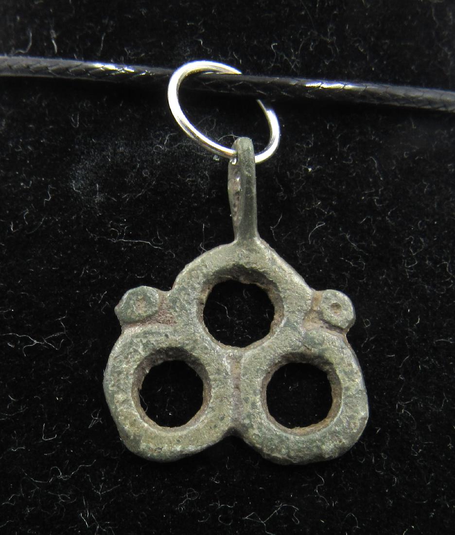 Medieval Viking Era Bronze Interlaced Snake Pendant (1 of 3)