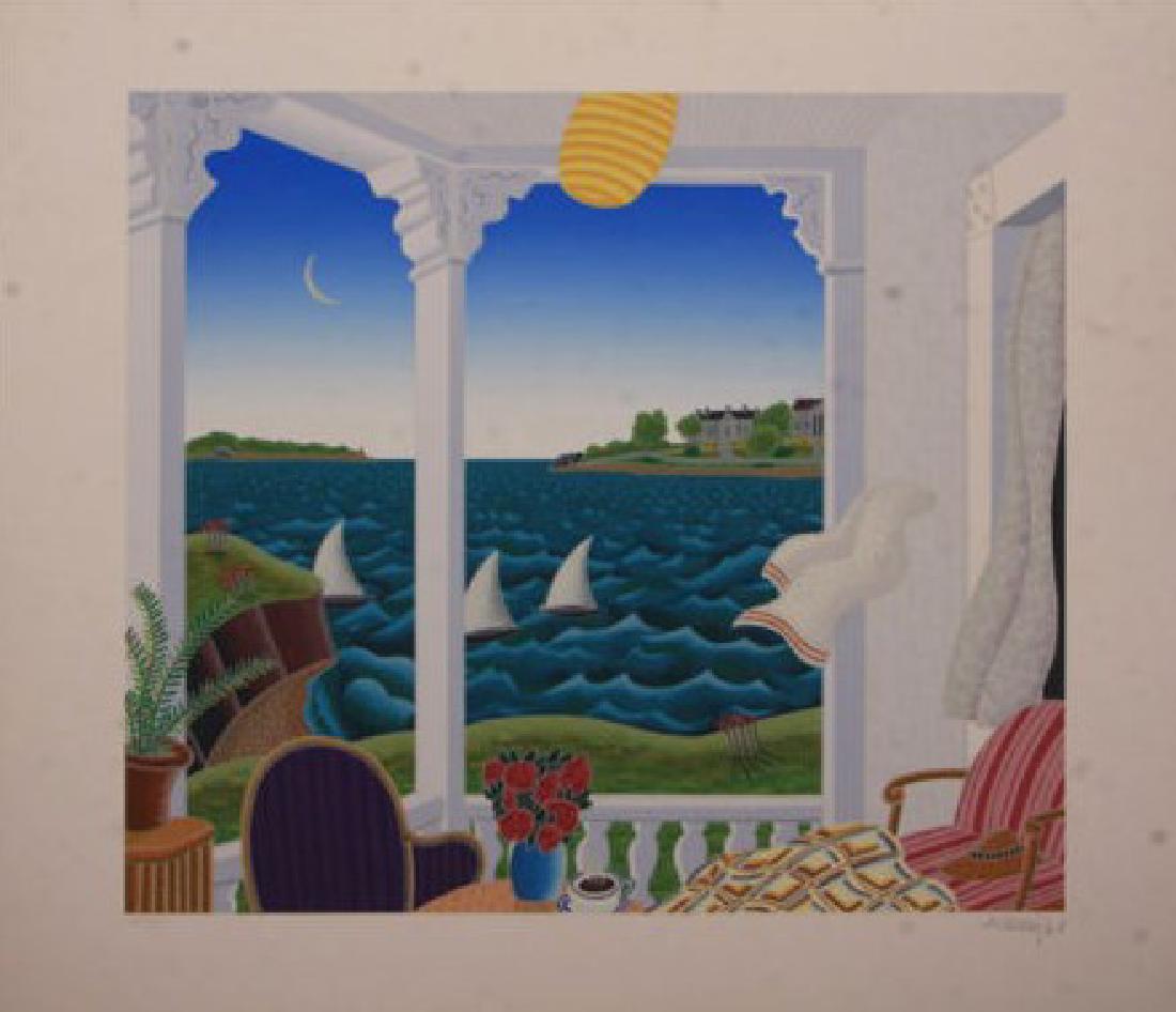 Cape Ann by Thomas McKnight: THOMAS MCKNIGHT (American, b. 1941) Cape Ann Limited Edition Serigraph, LXIX/CC 21 x 23 in Unframed Signed by Artist Please note that this lot has a confidential reserve. When you leave a bid in adva