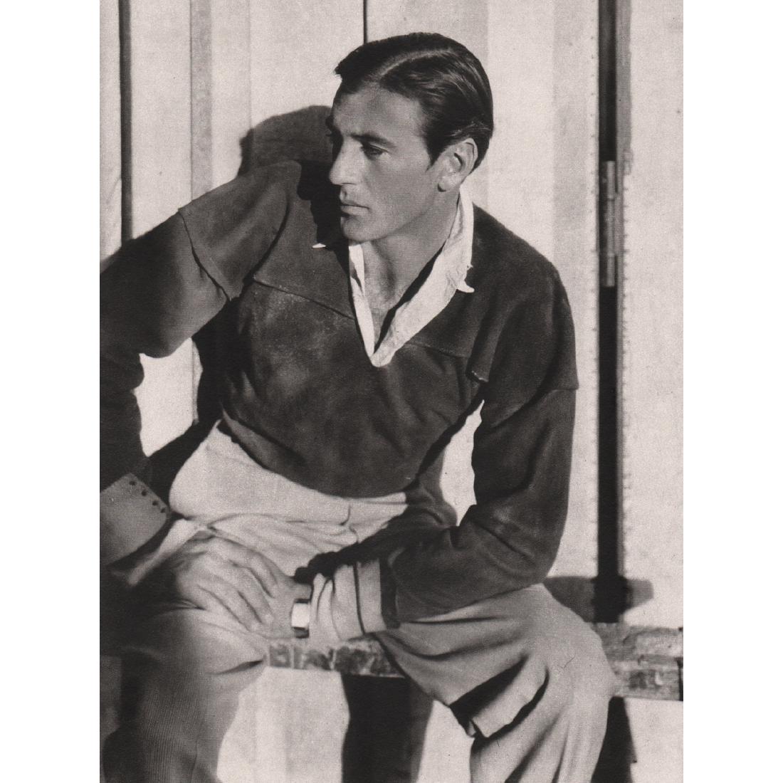 CECIL BEATON - Gary Cooper: Artist: CECIL BEATON Print Title: Gary Cooper, Early 1930s Medium: Sheet-fed Gravure Printing Date: 1980's Printed: Italy Image Size: 6.75 X 8.75 inches Cecil Beaton was an English fashion, portrait a