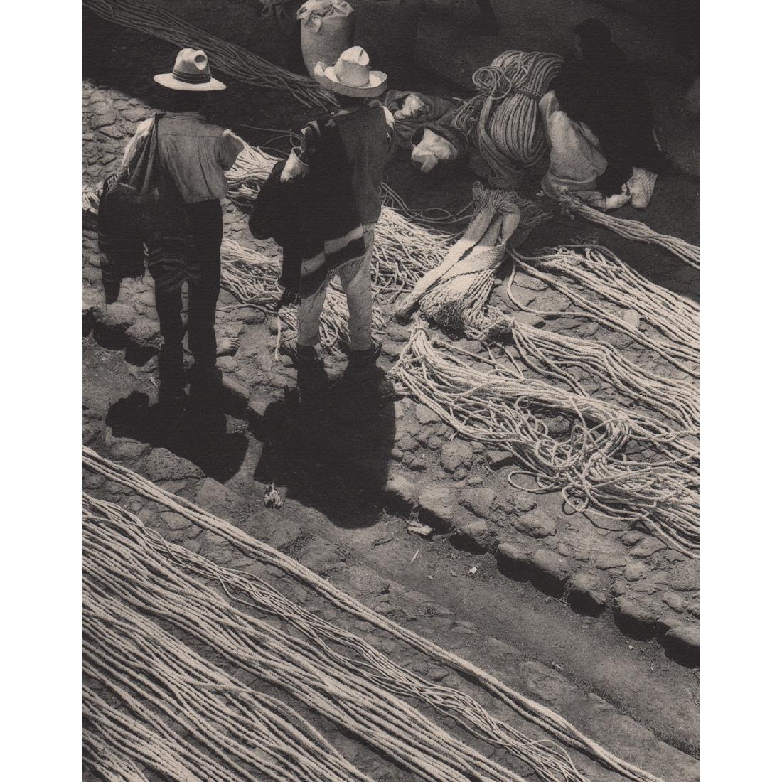 ANTON BRUEHL - Rope Venders, Amanalco: Artist: ANTON BRUEHL Print Title: Rope Venders, Amanalco Medium: Collotype Printing Date: 1930's Printed in the USA Limited Edition of 1000, unnumbered copy Image Size: 7.5 x 9.25 inches Uncoated fine
