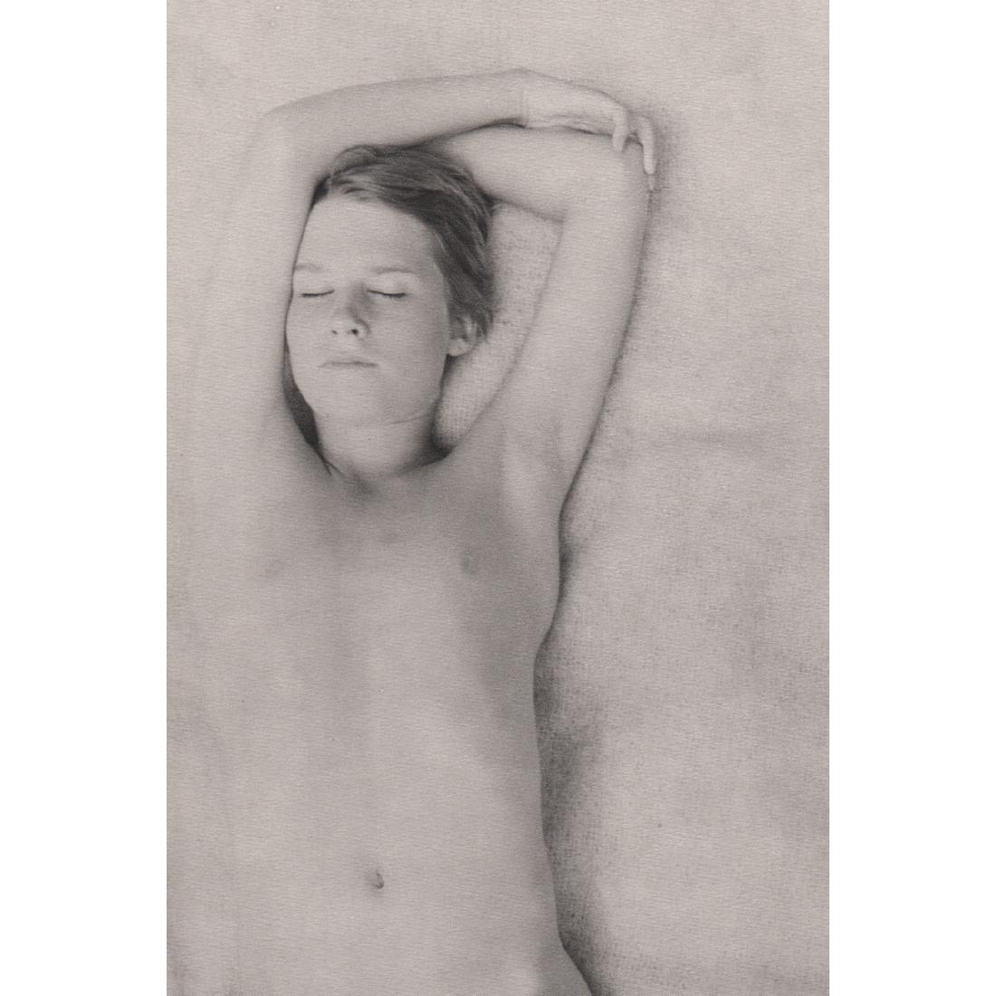 JOYCE TENNESON - Alexander, 1984: Artist: JOYCE TENNESON Print Title: Alexander, 1984 Medium: Sheet-fed Gravure Printing Date: 1980's Printed in France Image size approx. 6.5 x 10 inches Joyce Tenneson is an American fine art photogra