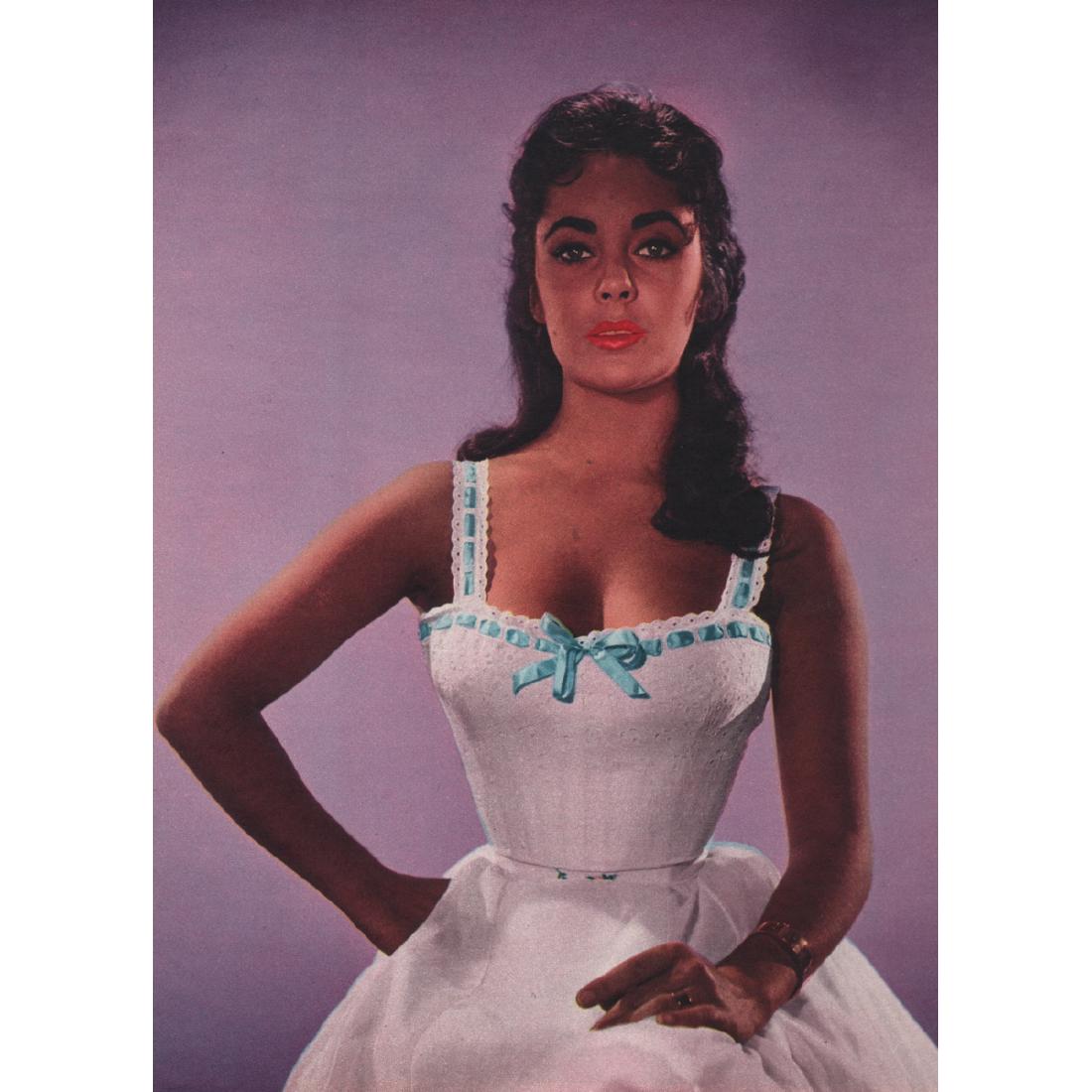 BOB WILLOUGHBY - Elizabeth Taylor: Artist: BOB WILLOUGHBY Print Title: Elizabeth Taylor Medium: Sheet-fed Gravure Printing Date: 1950's Printed in the USA Image size approx: 7.5 x 10.5 inches Robert Hanley "Bob" Willoughby (1927-2009)