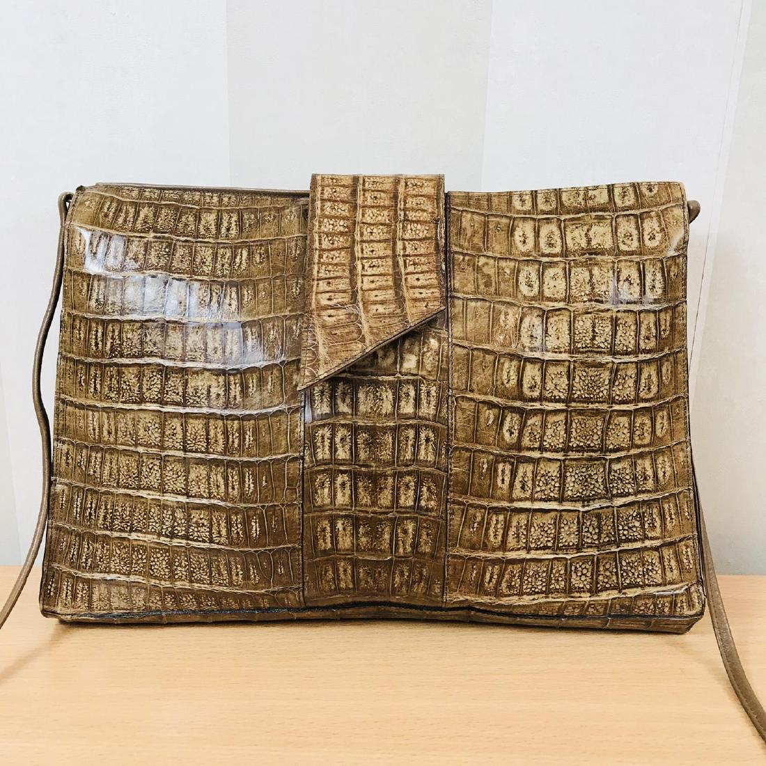 Vintage Crocodile Leather Shoulder Bag (1 of 8)