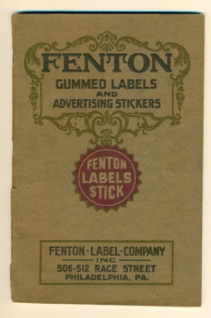 1925 FENTON LABEL COMPANY PRINTING Adverstising sticker: 1925 FENTON LABEL COMPANY PRINTING Adverstising sticker Catalog PHILADELPHIA PA 1925 FENTON LABEL COMPANY PRINTING Adverstising sticker Catalog PHILADELPHIA PA 1925 Fenton Label Company, Gummed Labels