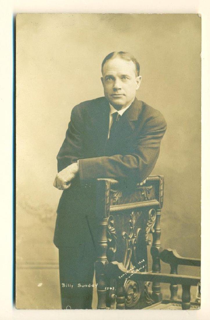 OLD VINTAGE RPPC 1908 BASEBALLY PLAYER EVANGELIST BILLY: OLD VINTAGE RPPC 1908 BASEBALLY PLAYER EVANGELIST BILLY SUNDAY by C. U. WILLIAMS OLD VINTAGE RPPC 1908 BASEBALLY PLAYER EVANGELIST BILLY SUNDAY by C. U. WILLIAMS Old Vintage1908 Real Photograph Postca