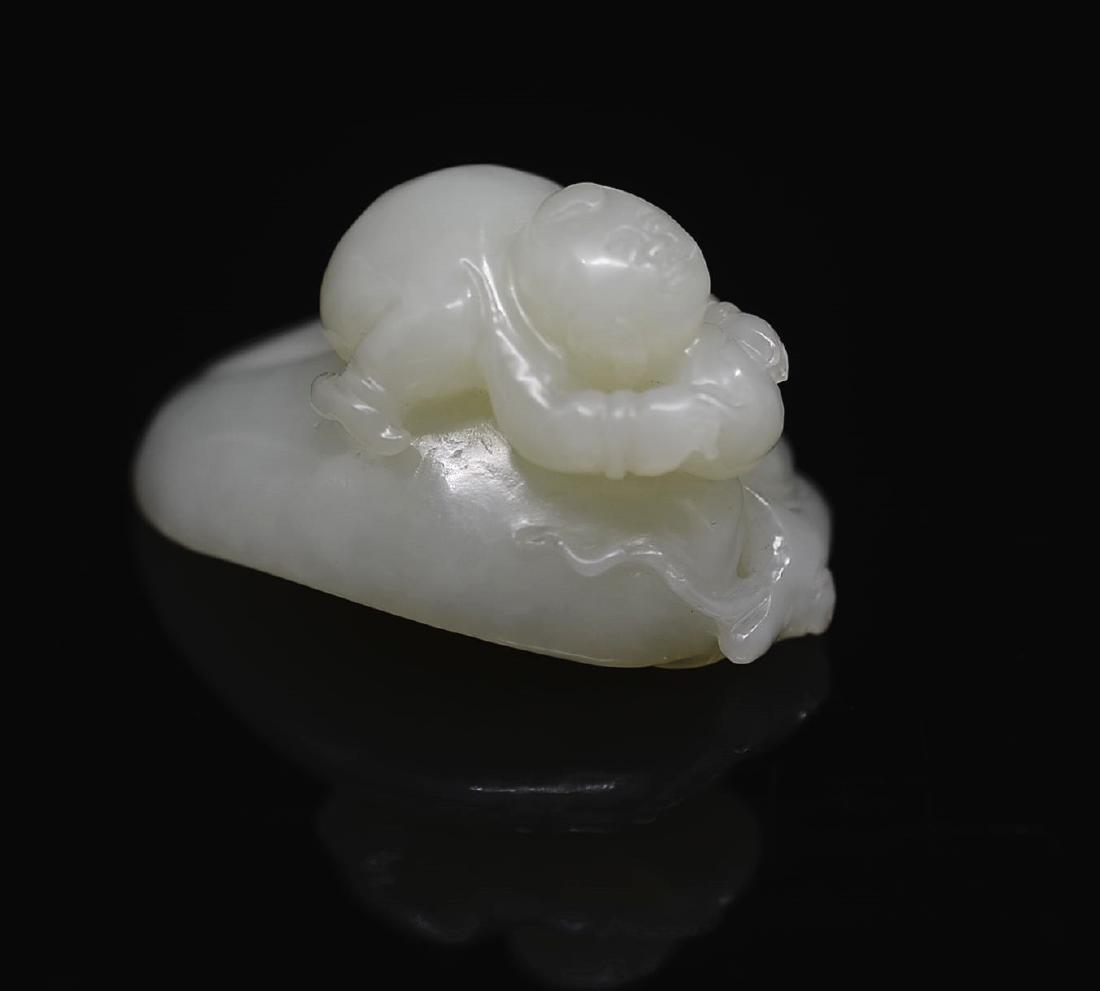 Chinese antique white jade art ---  19th (1 of 8)