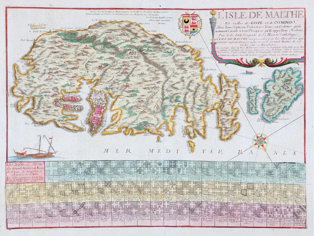de Fer: Malta with Grand Masters’ Coats of Arms (1 of 1)
