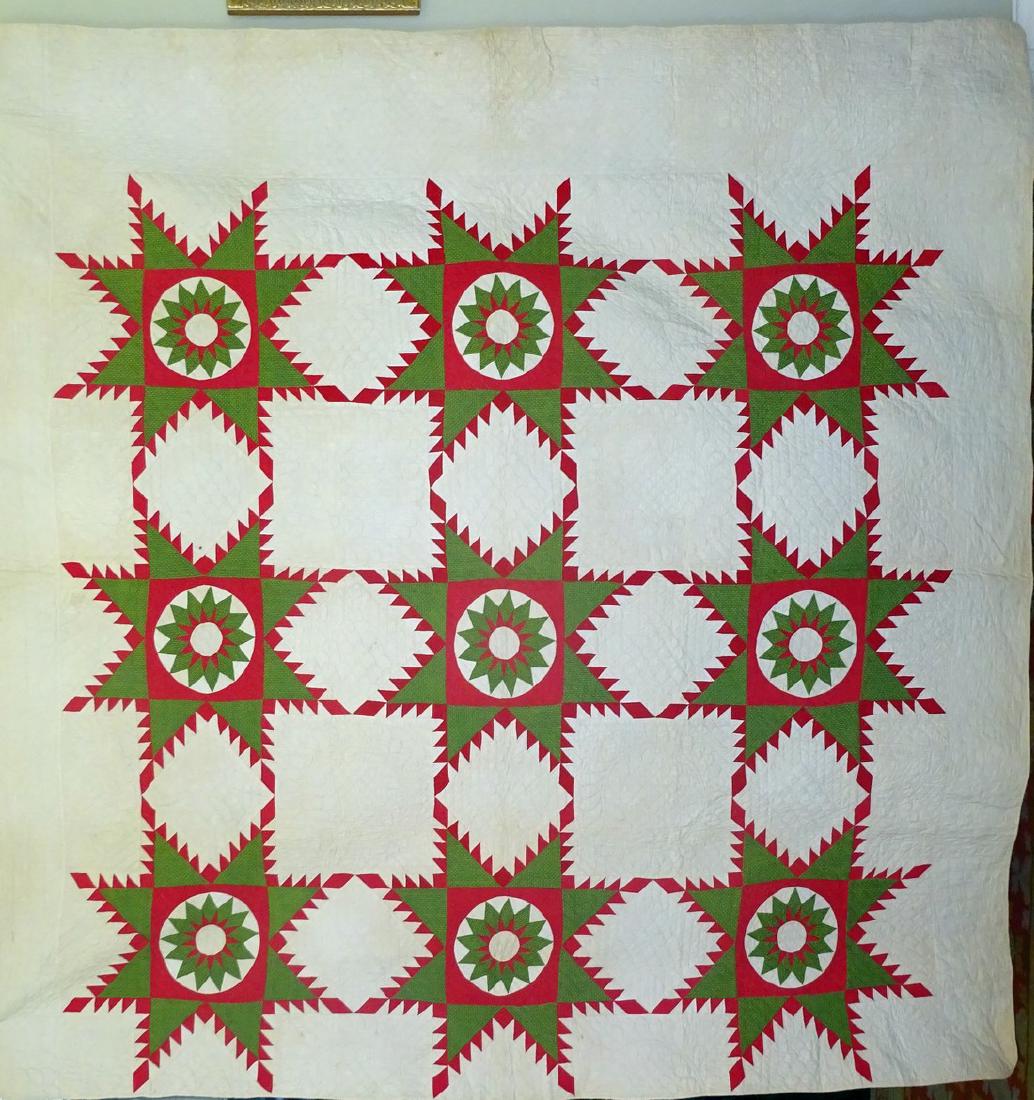Antique Feather Star Quilt (1 of 7)