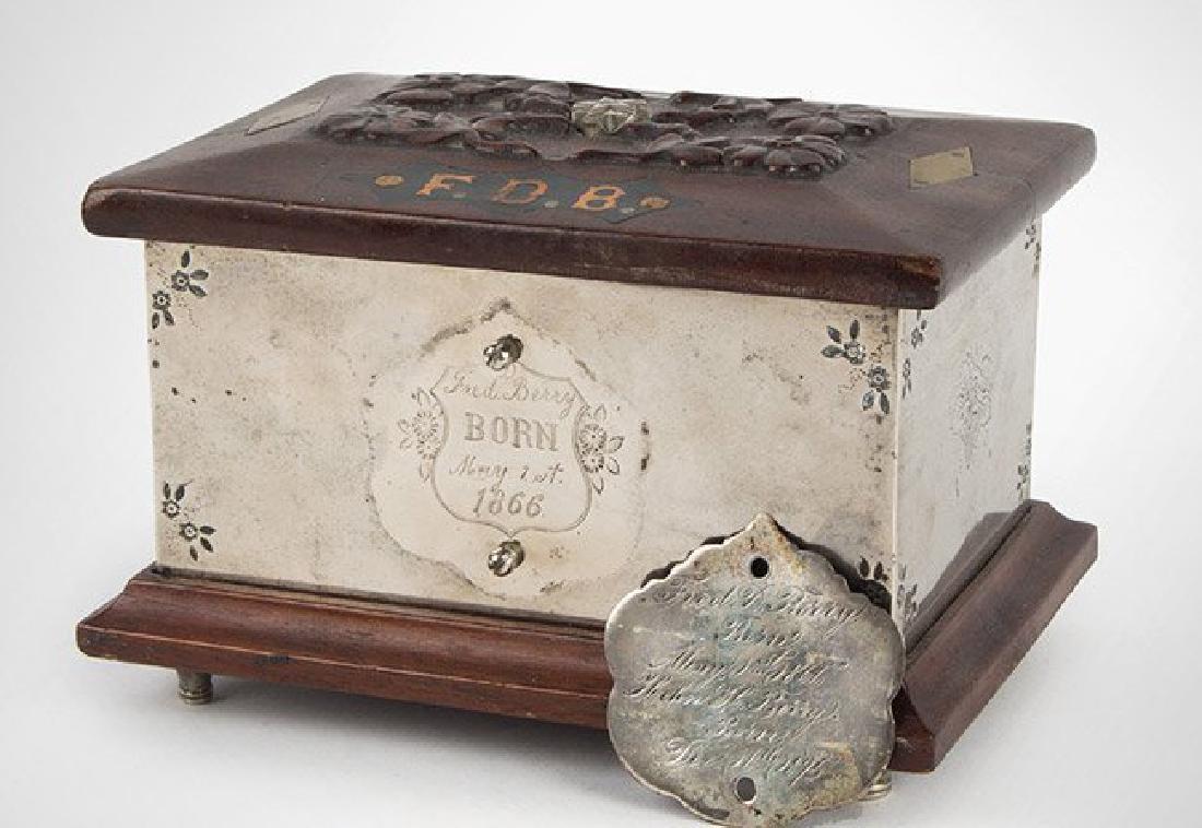 Unusual Great Carved Wood Bank Dated 1866 (1 of 5)