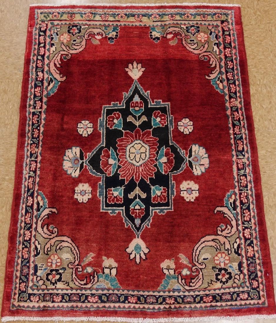 Persian Hamedan Tribal Hand Knotted Wool Rug 3.8x5.2 (1 of 10)