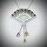 Sterling Silver Necklace & Hand Fan Design Pendant w - 2