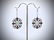 Sterling Silver Earrings w Jade, Melanite & Red Garnet