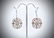 Sterling Silver Earrings w Jade, Melanite & Red Garnet - 3