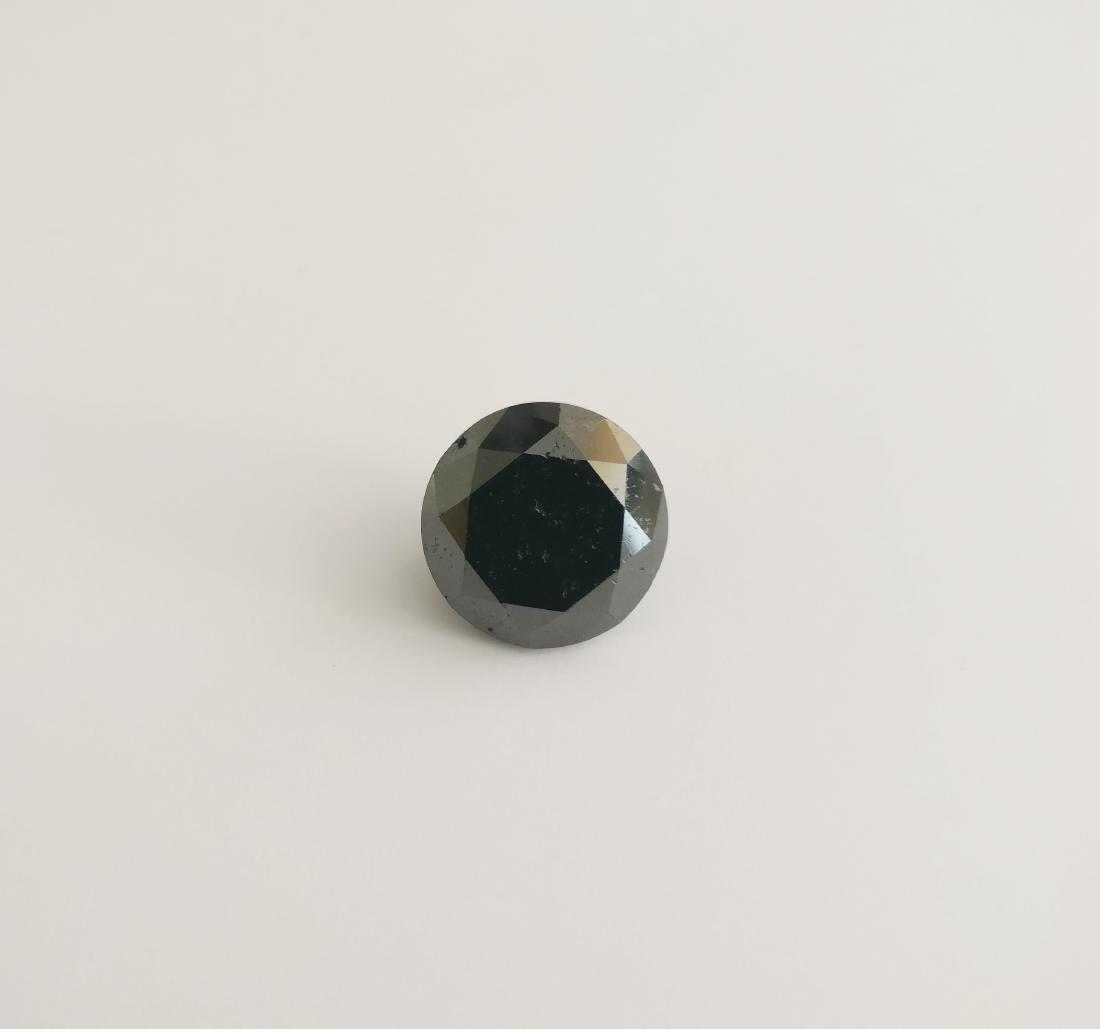 Round Brilliant Diamond Facny Black 32.74 ct (1 of 4)