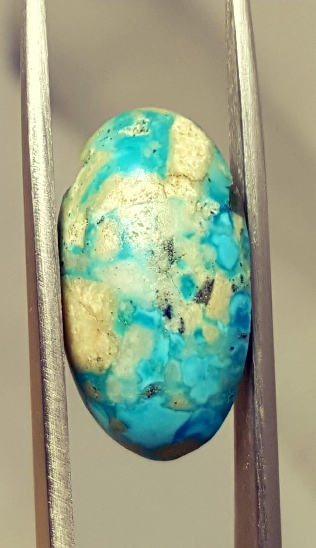 HIGH QUALITY NATURAL ABBASSI TORQUOISE CUT STONE (1 of 2)