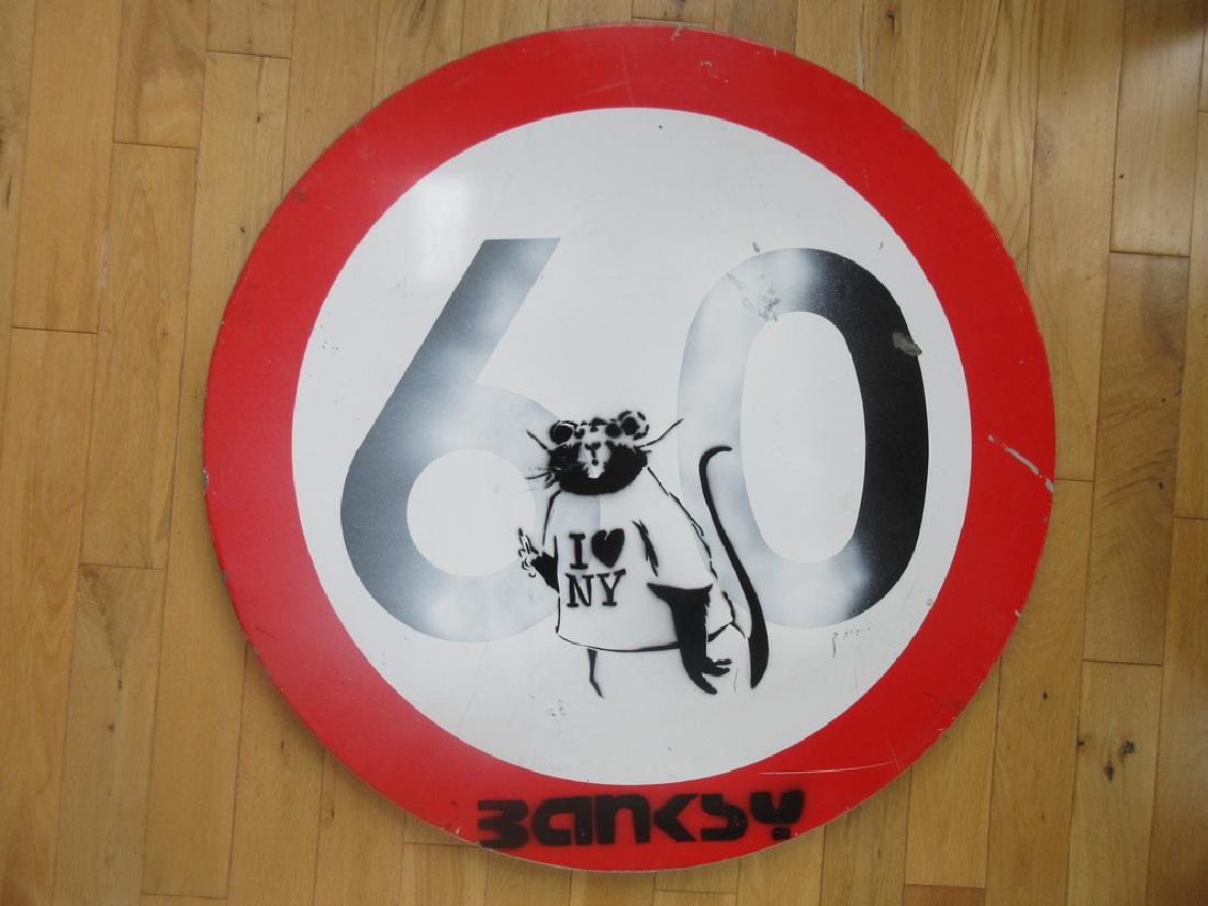 Banksy (attributed) I Love New York Rat stencil spray (1 of 5)