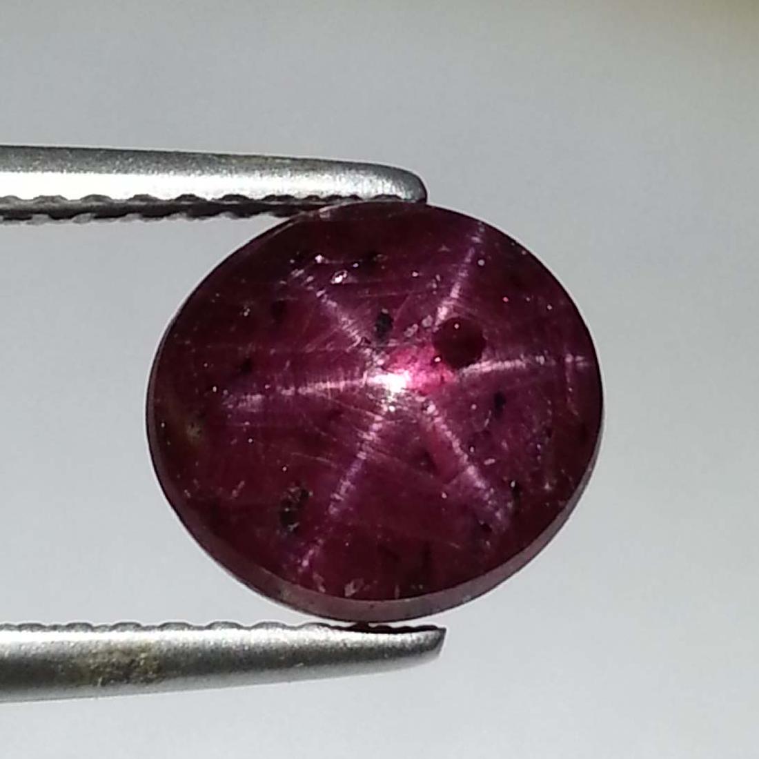 Awesome Gem Oval Cabochon Natural Star Ruby - 4.22 ct (1 of 4)