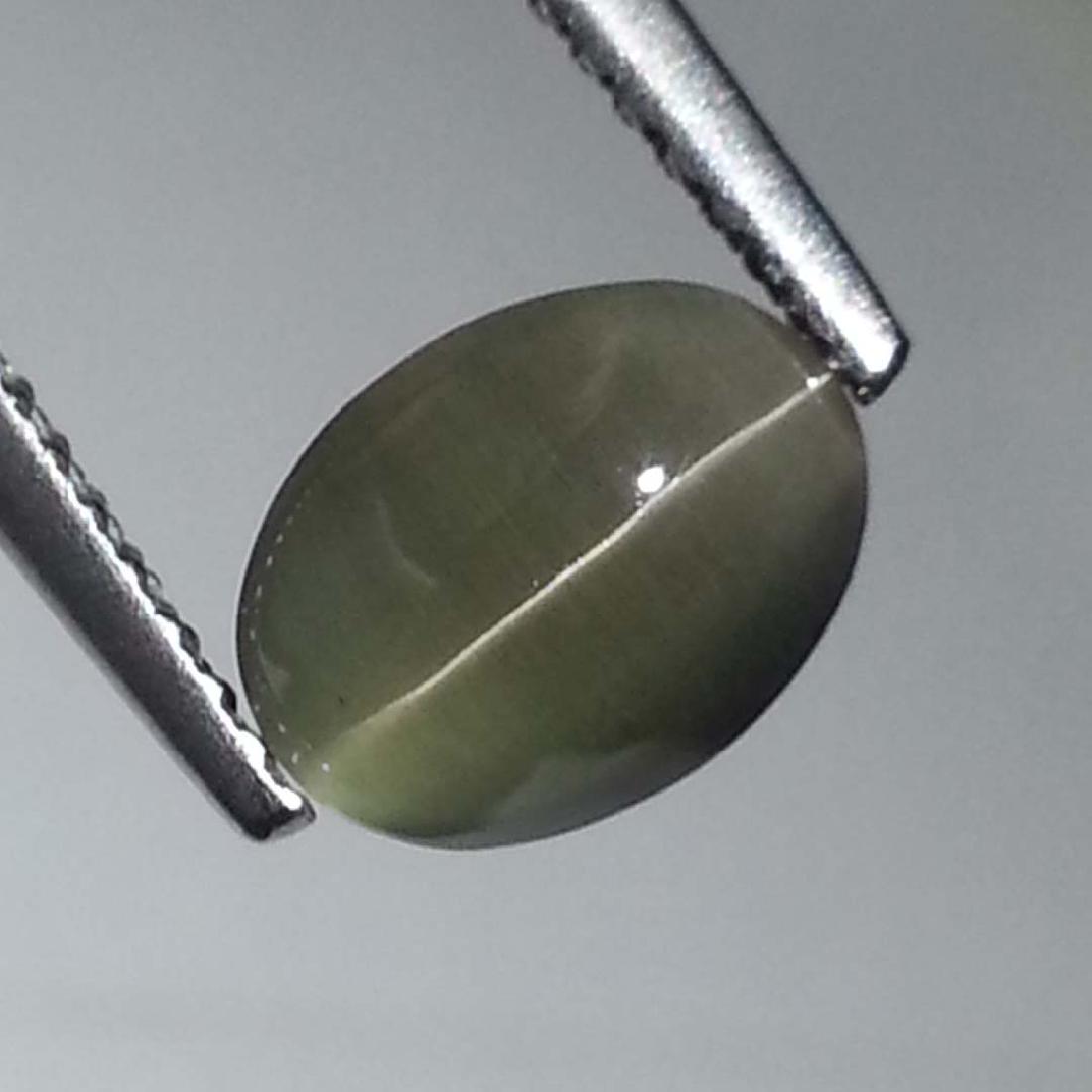 Excellent Eye Natural Sillimanite Cat's Eye - 2.47 ct: Item: Excellent Eye Natural Sillimanite Cat's Eye - 2.47 ct Color/Clarity: Semi -Transparent Loose gemstone Carat Weight: 2.47 Size (mm): 8.20 x 6.20 x 4.80 Oval - Africa No Reserve: This lot starts a