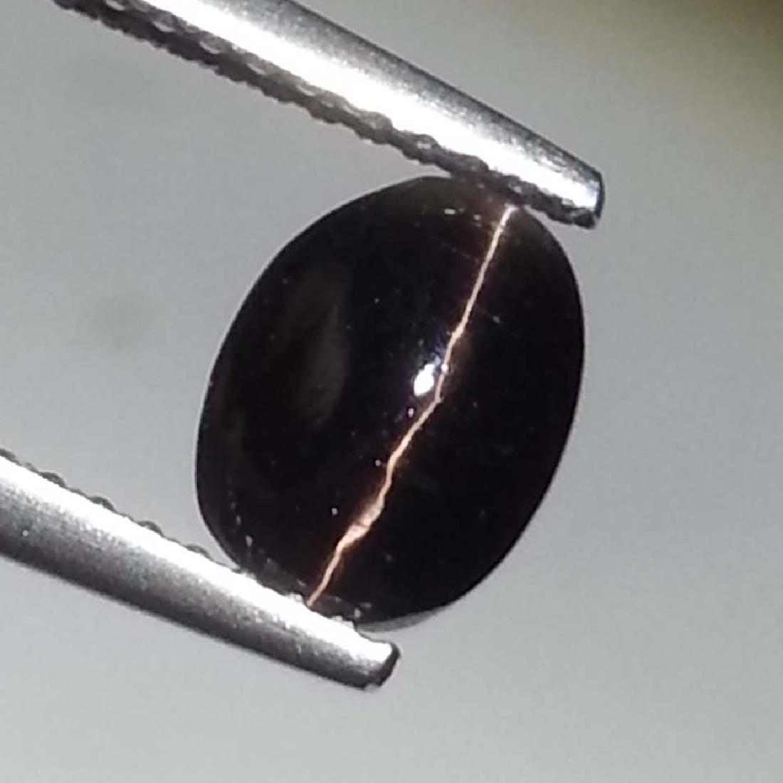 Beautiful Natural Sillimanite Cat's Eye - 1.60 ct: Item: Beautiful Natural Sillimanite Cat's Eye - 1.60 ct Color/Clarity: Opaque Loose gemstone Carat Weight: 1.6 Size (mm): 7.80 x 5.90 x 4.10 Oval - Africa No Reserve: This lot starts at $1 and has no 