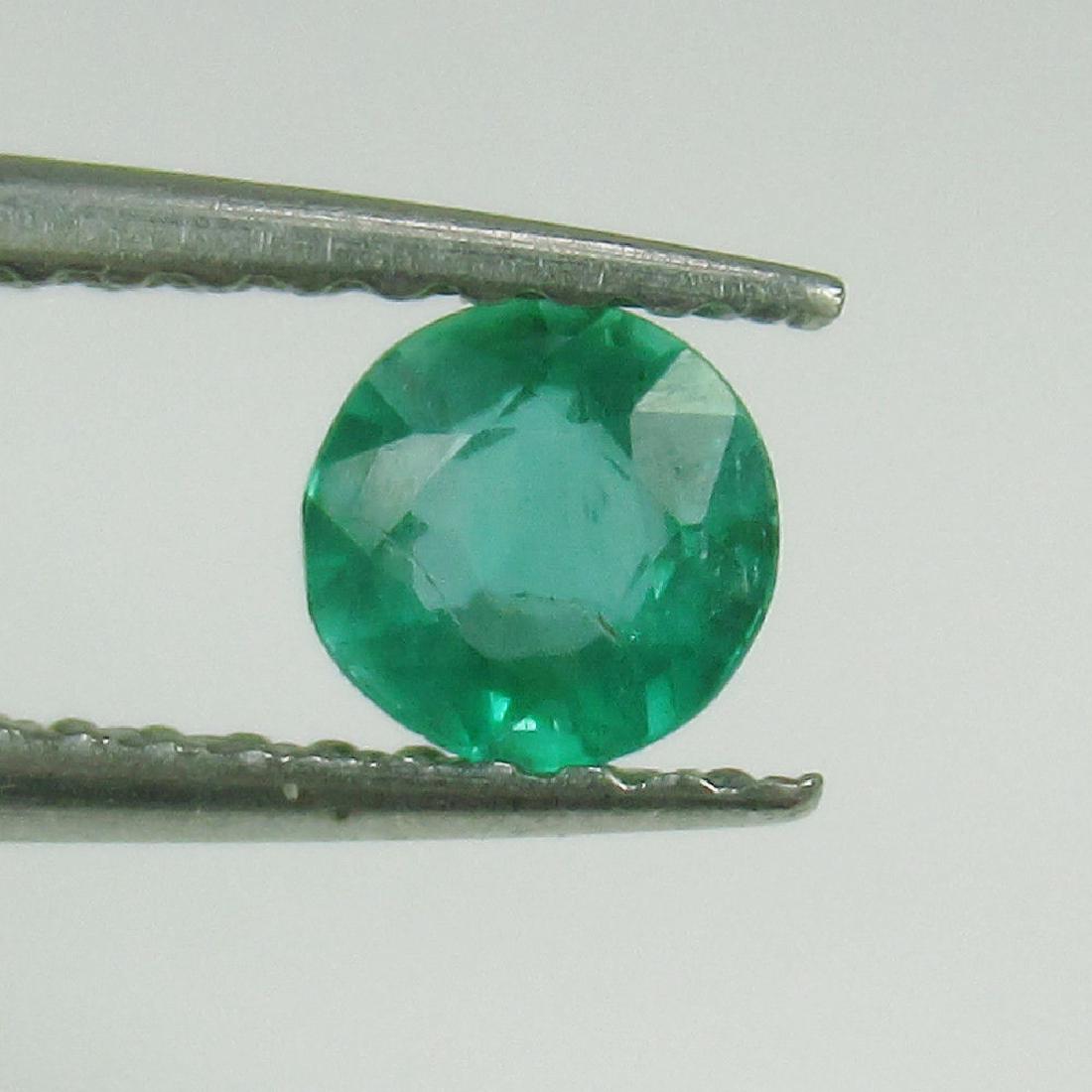 0.30 Ct Genuine Loose Zambian Emerald 4.5 mm Round cut (1 of 2)