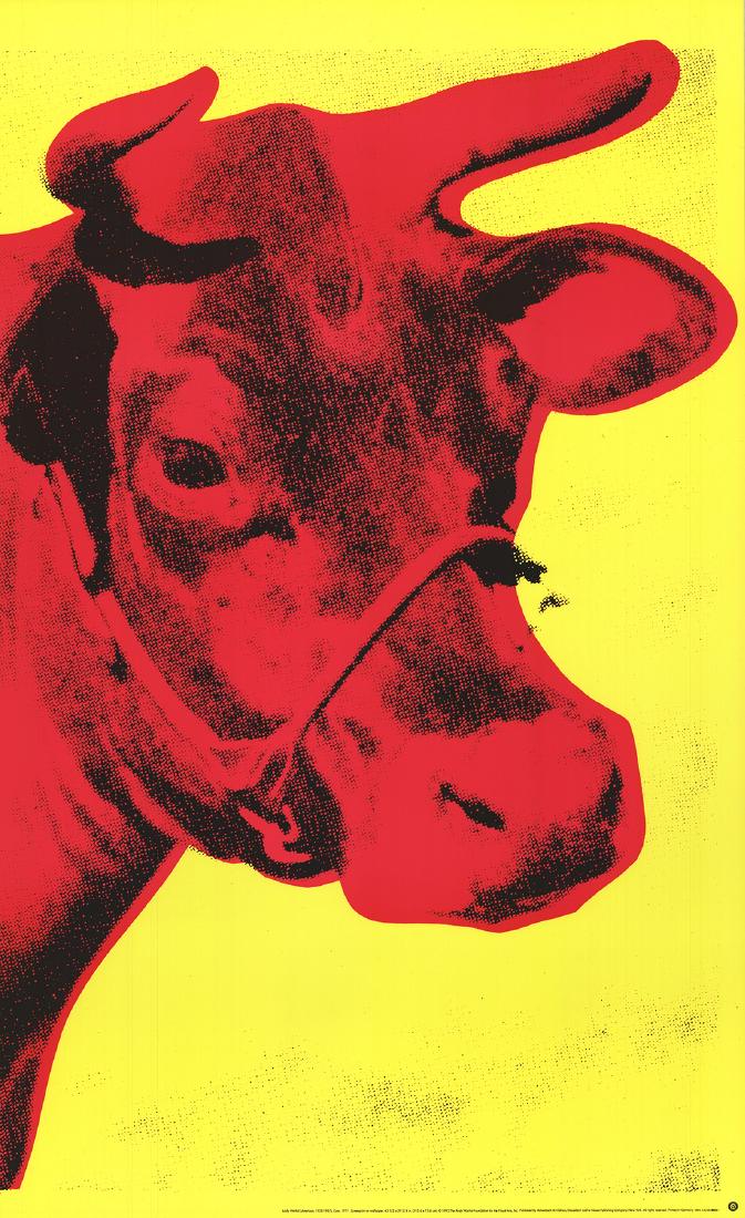 Andy Warhol Cow Pink on yellow (Lg.) (1 of 1)