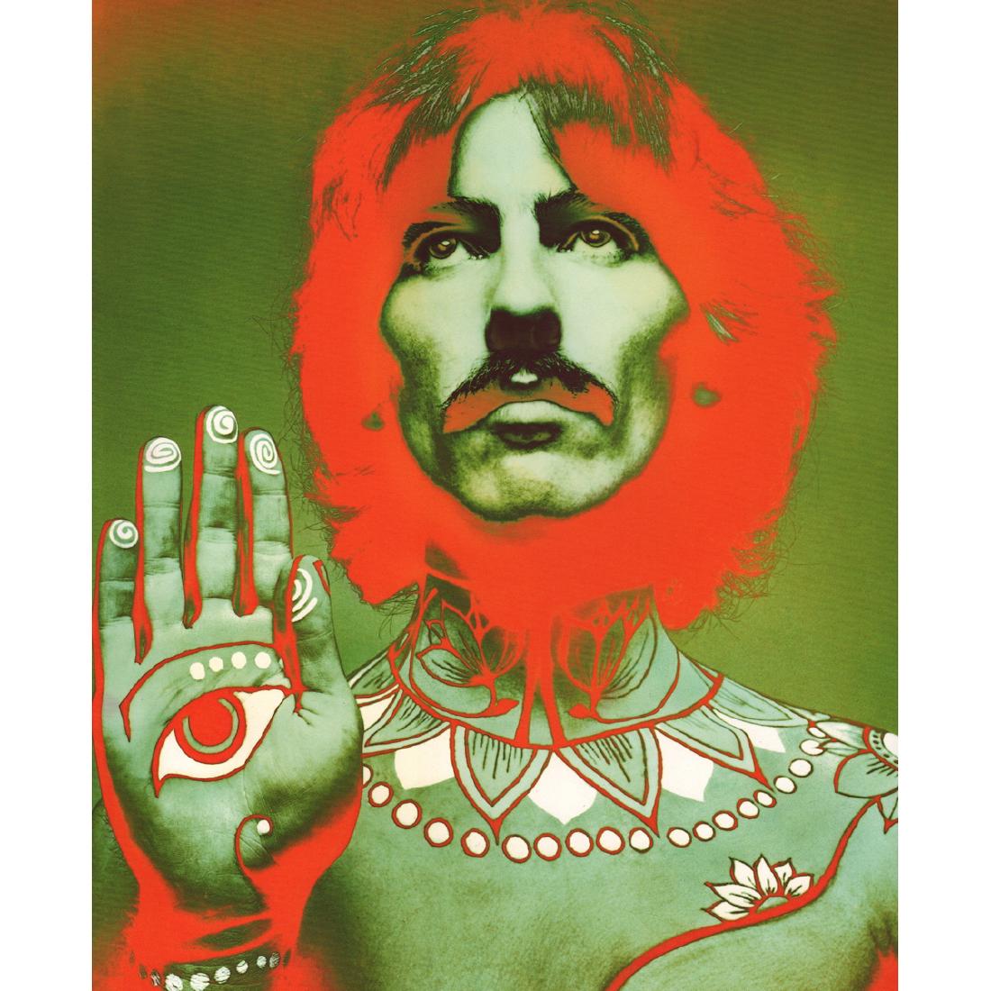 RICHARD AVEDON - George Harrison: Artist: RICHARD AVEDON Print Title: George Harrison Medium: Color Photo-lithograph Printing Date: 1990's Printed in the USA Image Size approx: 9.5 x 12 inches Richard Avedon (1923-2004) was an America