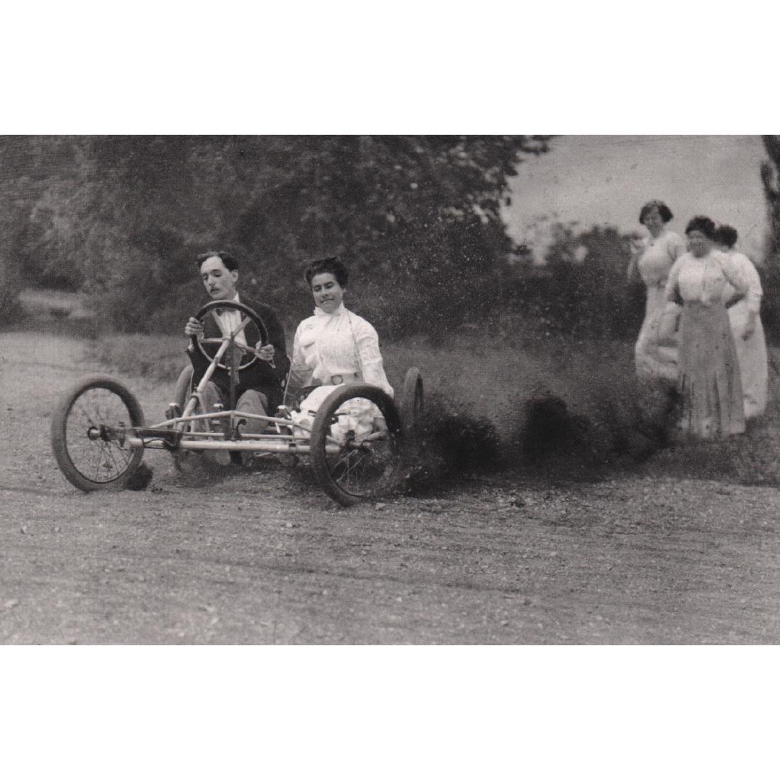 JACQUES HENRI LARTIGUE - Zissou and Madeleine Thibault: Artist: JACQUES HENRI LARTIGUE Print Title: Zissou and Madeleine Thibault, 1911 Medium: Sheet-fed Gravure Printing Date: 1970's Printed in France Image Size approx: 7 X 4.5 inches Jacques Henri Lartig