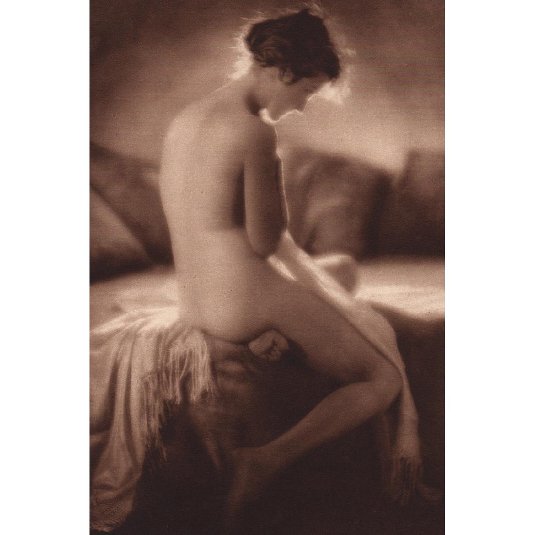 KARL SCHENKER - Nude: Artist: KARL SCHENKER Print Title: Nude Medium: Sheet-fed Gravure Printing Date: 1920's Printed in Germany Image Size approx: 5.5 X 8 inches Karl Schenker (1886-1954) was a master of photographing wom