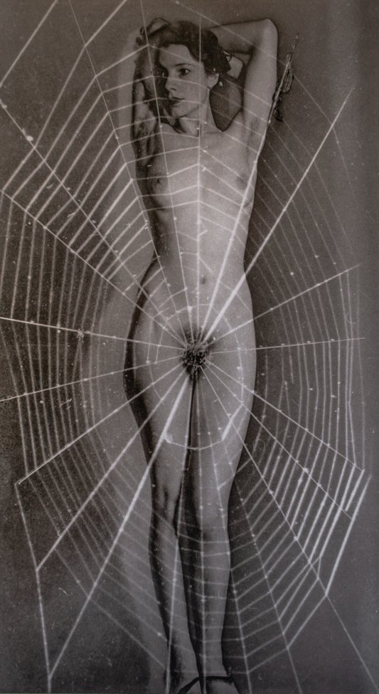 MAN RAY - Spider Lady, 1930: Artist: Ray, Man Title: Spider Lady, 1930 Medium: Photo Litho, 2002, Hong Kong Dimensions: 5.6x10.1" Heat Wax Mounted on 12x16" Conservation Board Man Ray, original name Emmanuel Radnitzky, was born o