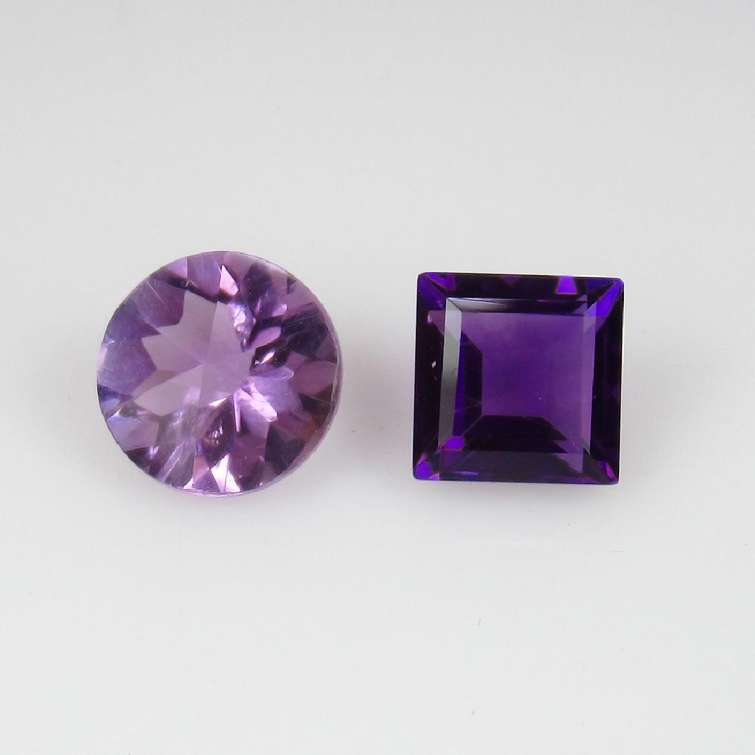 2.30 Ct Genuine Purple Amethyst Excellent Cut Stones (1 of 2)