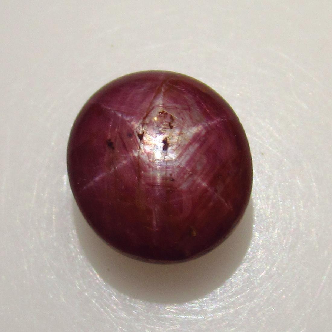 3.45 Ct Genuine Deep Red Star Ruby 8.5X7.5 mm Oval (1 of 2)